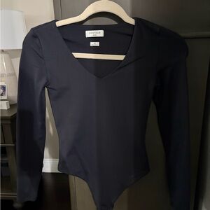 Contour Black Long Sleeve Bodysuit